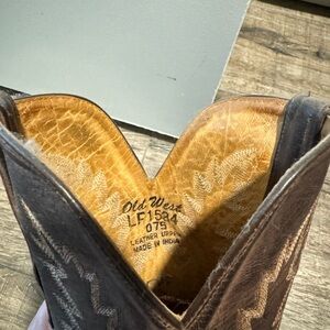 Worn in cowboy boots